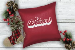Believe Retro Christmas SVG - PNG, DXF, SVG, EPS, Cut File Product Image 4