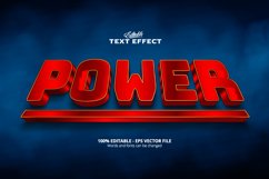 Editable text effect, Power text Product Image 1
