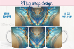 Abstract cosmic sky mug wrap 15 oz sublimation designs png Product Image 1
