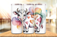 Valentine’s Day Funny Cow Tumbler Wrap PNG Big Bundle Design Product Image 8