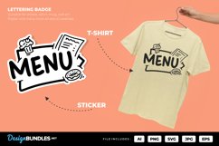 Menu Badge Lettering Product Image 1