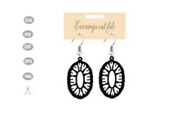 Earrings Template SVG Design Product Image 1