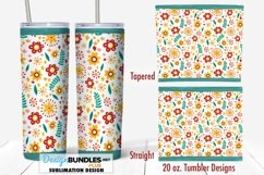 Summer Flowers Tumbler PNG | 20 oz. Tumbler Wrap Product Image 1
