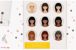 Girl clipart avatar, female logo, social brand LVB57 Indigo Product Image 4