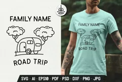 Camp SVG - Family Road Trip Quote | T-Shirt Cricut Line Art Product Image 1