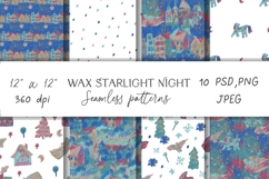 Wax Crayons Starlight Night Seamless Patterns Product Image 1