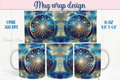 Abstract cosmic sky mug wrap 15 oz sublimation designs png Product Image 1