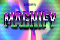Retro text effect magnify futuristic editable 80s classic Product Image 1