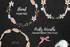Boho Wreaths Leaves 6 Wreath Watercolor Bohemian Feathers Product Image 2