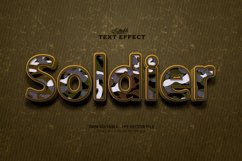 Editable text effect, Soldier text Product Image 1