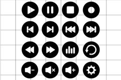 Player buttons icons vector set. Interface illustration. Product Image 1