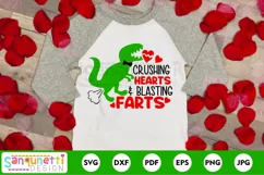 Dinosaur Valentine | Funny kids Valentine SVG Product Image 1