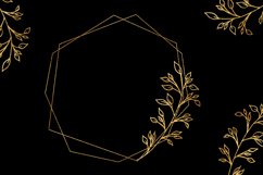 Golden geometric frames wich branches Product Image 9