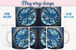 Abstract cosmic sky mug wrap 15 oz sublimation designs png Product Image 1