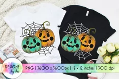 Halloween Pumpkins Sublimation | Carved Pumpkins Design Product Image 1