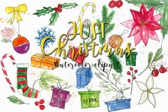 Just Christmas. Watercolor clipart. Product Image 3