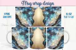 Abstract cosmic sky mug wrap 15 oz sublimation designs png Product Image 1