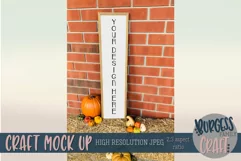 Vertical fall wood sign Craft mock up |High Res JPEG Product Image 1
