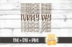 Turkey Day - Thanksgiving Mirror Word SVG PNG DXF Cut Files Product Image 2
