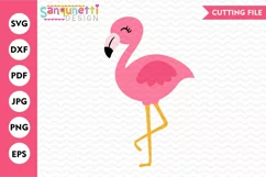 Flamingo SVG | pink flamingo summer cutting file Product Image 1