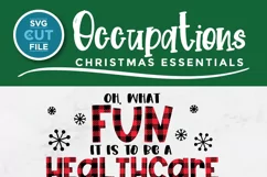 Christmas Healthcare Worker svg -a Health care Worker design Product Image 4