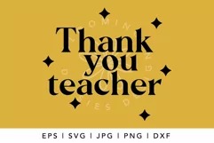 Thank You Teacher SVG | Teacher Appreciation Mug Cut File Product Image 2