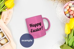 Easter White Coffee Mug mockup, Full wrap mockup PSD & JPG Product Image 2
