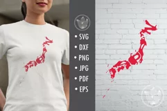 Japan SVG cut file in the shape of the country Product Image 1
