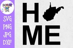 West Virginia US State with HOME - 50 States SVG Product Image 1