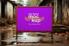 Roadside Billboard Sign Mockup Outdoor Signage Template Product Image 1