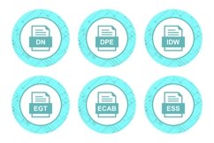 Set Of File Formats Icons Product Image 1