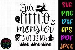 Our Little Monster On the Way Halloween I Halloween Cut File Product Image 1