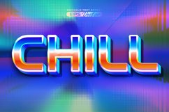 Retro editable text effect style chill futuristic 80s Product Image 1
