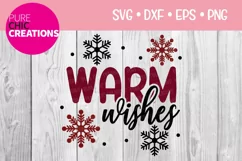 Christmas SVG|Warm Wishes|SVG DXF PNG EPS Product Image 1
