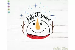 Snowman Sign SVG, Round Christmas Sign SVG Product Image 2