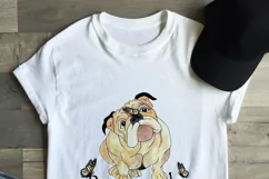 Bulldog with Butterflies Sublimation | Be Kind | Positive Product Image 5