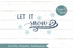 Let it snow SVG, png, eps, sublimation, printable Product Image 4