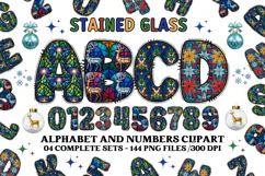 Christmas Alphabet png clipart, christmas doodle letters Product Image 1