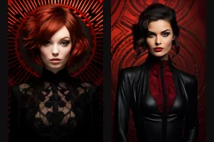 Scarlet Seduction - 10 Black and Red Fashion Portraits Product Image 4