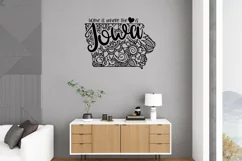 Iowa Mandala SVG File - Home is Where the Heart Is SVG Product Image 3
