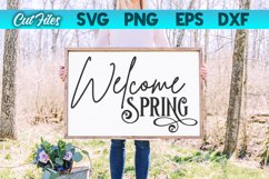 Welcome Spring SVG Cut File Product Image 1