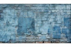 faded brick wall blue Product Image 1