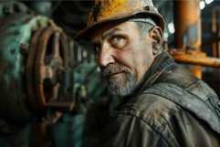 Portrait of a seasoned factory worker Product Image 1