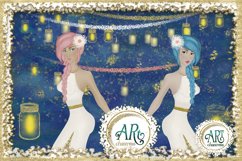 Camping Party Clip art design , Glamping at summer nights Product Image 18