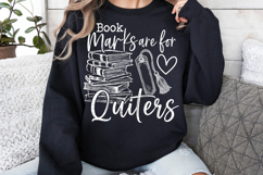 Bookmarks Are For Quitters PNG Funny Book Lover Reading Product Image 8