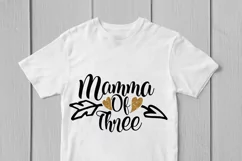 Mamma Of Three - Mother SVG EPS DXF PNG Cutting Files Product Image 3