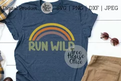 Run Wild, Free Spirit, Retro Rainbow, Stay Wild SVG PNG JPG Product Image 2