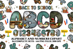Back to School Alphabet png, letters doodle, school clipart Product Image 1