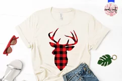 Buffalo Plaid Deer - Christmas SVG EPS DXF PNG Product Image 2