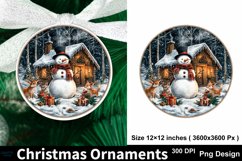Christmas Ornaments PNG Round Sign PNG, Christmas Round Sign Product Image 1